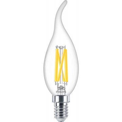 Philips Master LED žárovka svíčka plamen BA35 E14 3.4-40W CL 922/927 DT 470Lm stmívatelná – Hledejceny.cz