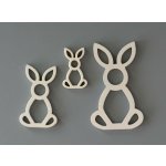 Dřevěné dekorace ZAJÍČEK BÍLÝ 4C VELKÝ 4 X 6,8 cm – Hledejceny.cz