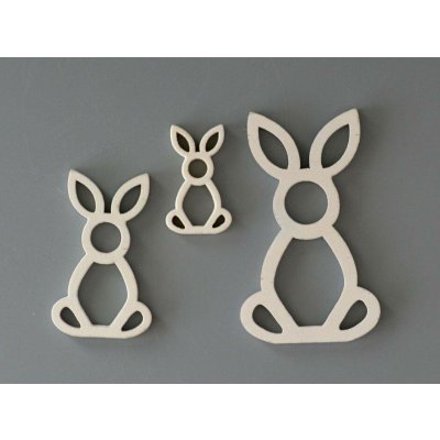 Dřevěné dekorace ZAJÍČEK BÍLÝ 4C VELKÝ 4 X 6,8 cm – Hledejceny.cz