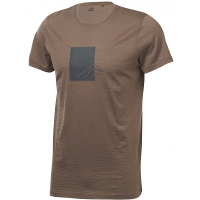 Crivit pánské funkční triko s merino vlnou hnědá – Zboží Mobilmania