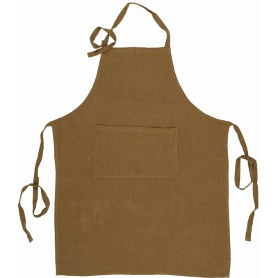Ib Laursen Zástěra s kapsou Cognac hnědá textil – Zboží Mobilmania
