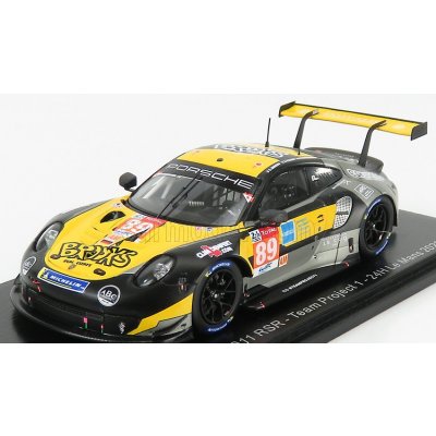 Spark-model Porsche 911 991-2 Rsr Team Project 1 N 89 24h Le Mans 2020 Steve Brooks - A.laskaratos - J.piguet 1:43 Žlutá Černá