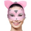 Karnevalový kostým 20-FT072 Set škrabošky a čelenky s oušky Pink Kitty