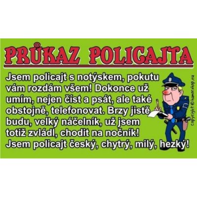 Průkaz Průkaz policajta – Hledejceny.cz