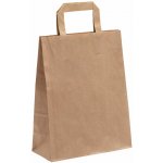 Papírová taška 220x100x280 mm hnědá / 25 kusů / ploché ucho – Zboží Živě