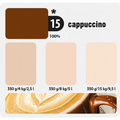 Kittfort Color Line 2v1 tekutá tónovací a malířská barva 15 Cappuccino 350 g – Zboží Mobilmania