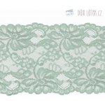 Elastická krajka mentolová, 150 mm – Zboží Dáma