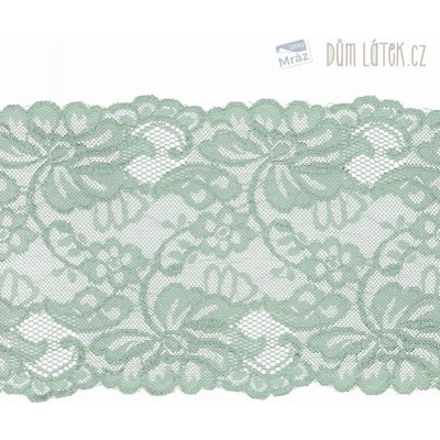 Elastická krajka mentolová, 150 mm – Zboží Dáma