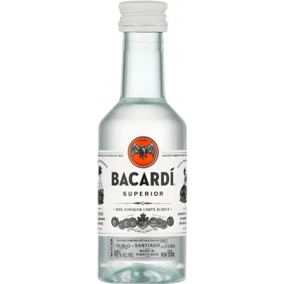 Bacardi Carta Blanca 40% 0,05 l (holá láhev) – Hledejceny.cz