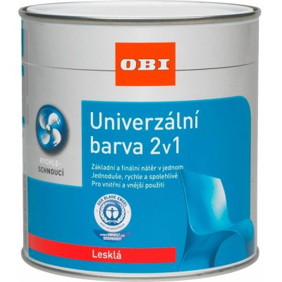 OBI 2v1 Univerzální barva 0,5 l lesklá krémově bílá – Hledejceny.cz