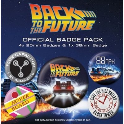 Set 5 placek Návrat do budoucnosti (Back to the Future) – Sleviste.cz