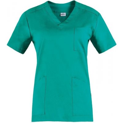 Giblor s Milena lékařská košile krátký rukáv 100% bavlna dámská zelená – Zboží Mobilmania