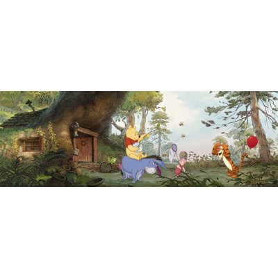 Komar 4-413 Obrazová fototapeta Disney Medvídek Pú Pooh´s House rozměry 127 x 368 cm – Zboží Mobilmania