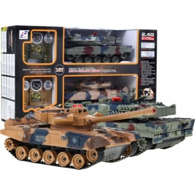 IQ models Sada bezpečných soubojových tanků s kouřovými efekty 2,4Ghz RTR 1:10 – Zboží Dáma