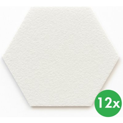B2B Partner Akustický panel, samolepící, šestiúhelník, 30x26 cm, 12 ks, bílá – Zboží Živě