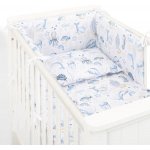 Mamo Tato Mantinel s povlečením 3D sada Bavlna Oceán modrá/bílá 135 x 100 cm – Zboží Dáma