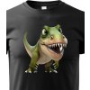 Dětské tričko dětské triko Tyrannosaurus-rex, černá