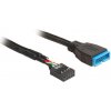 PC kabel Delock kabel USB 2.0 pinový konektor samice > USB 3.0 pinový konektor samce