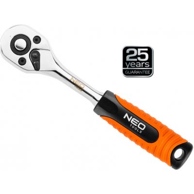 NEO TOOLS 08-504 ráčna 1/4" s pojistkou a přepínací páčkou – Hledejceny.cz