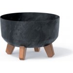 Prosperplast Květináč GRACIA LOW BETON EFFECT 28,5 cm antracit – Hledejceny.cz