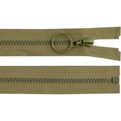 Kostěný zip No 3 délka 60 cm s kroužkem Varianta: 263 zelená khaki, Balení: 1 ks – Hledejceny.cz