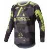 Dres na motorku Alpinestars RACER HOLLOW 2025 tmavě žlutý maskáčový