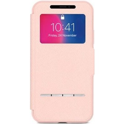 Pouzdro Moshi SenseCover iPhone X/XS - Luna růžové