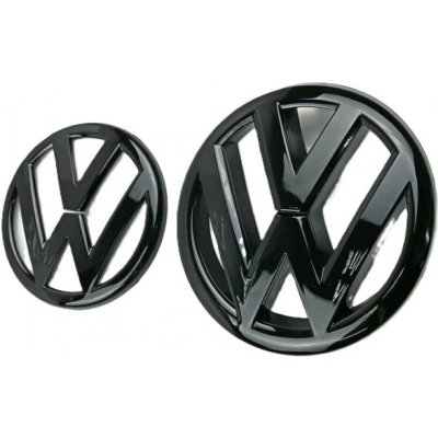 VW Golf VI MK6 (2010-2013) přední a zadní znak, logo (13,5cm a 11cm) - černá lesklá – Sleviste.cz