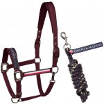 Ohlávka s vodítkem Tommy Hilfiger Equestrian Yale deep burgundy – Zboží Mobilmania