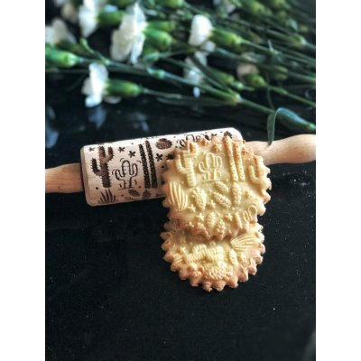 GoodyWoody Embosovaný váleček na těsto kaktus 24 cm – Hledejceny.cz