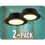 V-TAC Rámeček na bodovou žárovku GU10 kulatý, IP44, černý/2-PACK – Hledejceny.cz