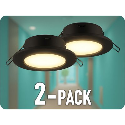 V-TAC Rámeček na bodovou žárovku GU10 kulatý, IP44, černý/2-PACK – Hledejceny.cz