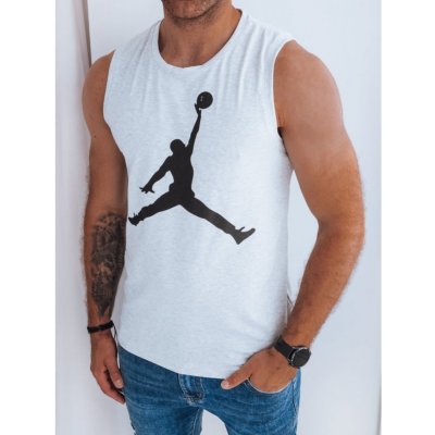 Dstreet pánské triko bez rukávů RX5313 světle šedá – Zboží Dáma