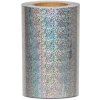 Univerzální hologramová samolepící fólie na metry motiv 8 kolečka - šíře 20cm - stříbrná