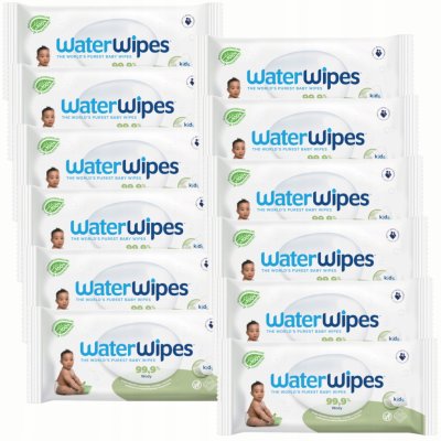 WATERWIPES 100% BIO odbouratené ubrousky 12 x 60 ks – Zboží Dáma