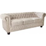 Interior DE Chesterfield 3M 200 cm šampaňská samet POH42310 – Zbozi.Blesk.cz