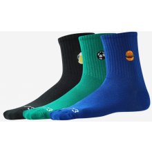 Sam 73 Sada tří párů pánských ponožek v černé zelené a modré Grijalus