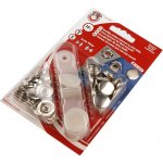 Knoflíky stiskací s kroužkem Ø15 mm na silné látky, nikl Varianta: nikl, Balení: 1 karta – Zboží Mobilmania