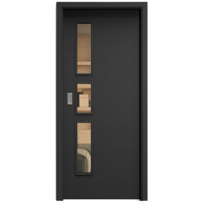 Sapeli Elegant Komfort M33 posuvné černá grafit 100 x 197 cm Planibel bronz – Hledejceny.cz