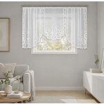 Dekorační oblouková krátká záclona na žabky EWELINA 120 bílá 300x120 cm MyBestHome – Hledejceny.cz