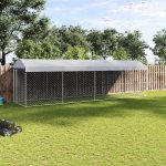 vidaXL Venkovní psí kotec se střechou 760 x 190 x 225 cm – Hledejceny.cz