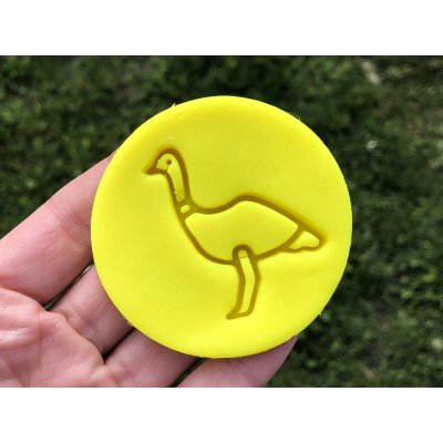 TVOŘÍTKO Pštros - razítko Rozměr: 7 cm, + Vykrajovátko: Ano – Zboží Mobilmania