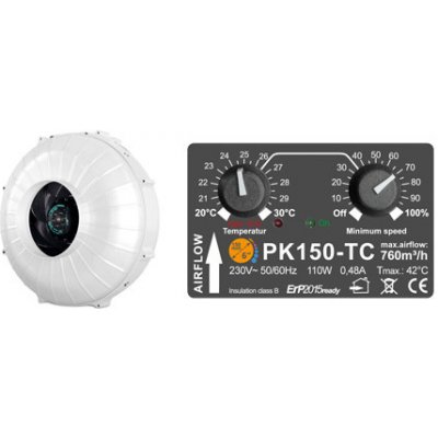 Ventilátor Prima Klima 150mm, 760m3/h - TEMP CTRL | Zboží Auto