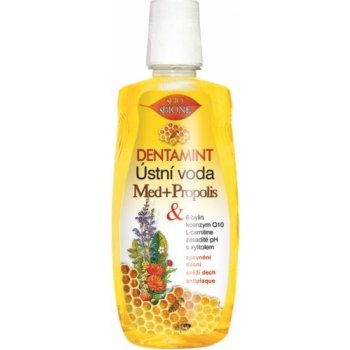 BC Bione Cosmetics Dentamint ústní voda Med a Propolis 500 ml