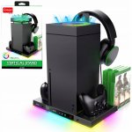iPega XBX024S Multifunkční Nabíjecí RGB Stojan s Chlazením pro Xbox – Zboží Živě
