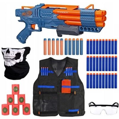 Nerf Elite 2.0 Ranger PD-5 F4186 + terče + vesta + ochranné brýle + šátek + 30 šípů – Zboží Mobilmania