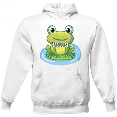 mikina s potiskem mikina Žabiju se bílá – Hledejceny.cz