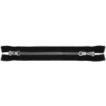 Prima-obchod Zip kostěný No 5 dělitelný 2 jezdce / dvoucestný 75 cm bundový BREX, barva Černá / šedá – Hledejceny.cz