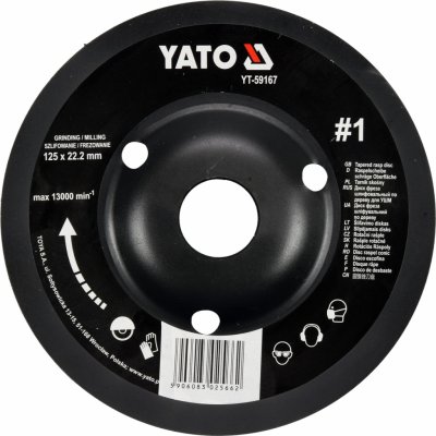 Rotační rašple úhlová hrubá 125 mm typ 1 Yato YT-59167 – Zboží Dáma