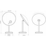 Bemeta 116401412 kosmetické zrcátko bez osvětlení na postavení 215mm chrom – Hledejceny.cz